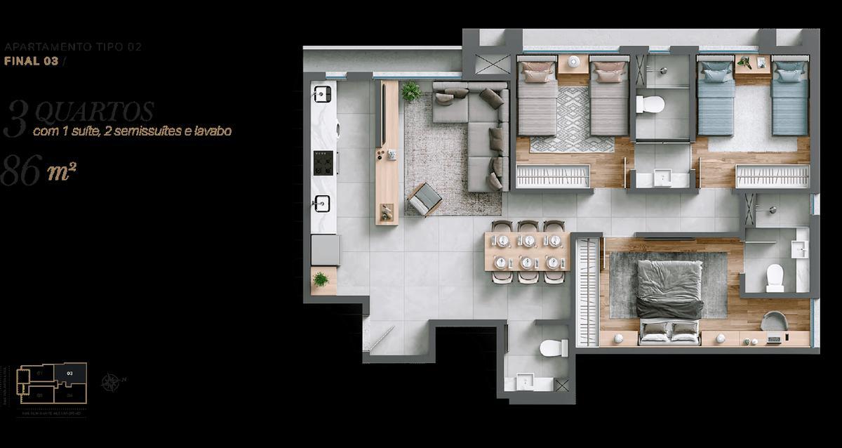 Apartamento, Gutierrez, 3 Quartos, 2 Vagas, 1 Suíte