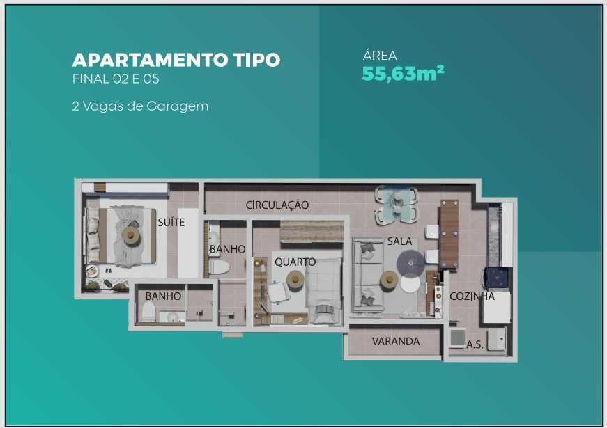 Apartamento, Santa Mônica, 2 Quartos, 2 Vagas, 1 Suíte