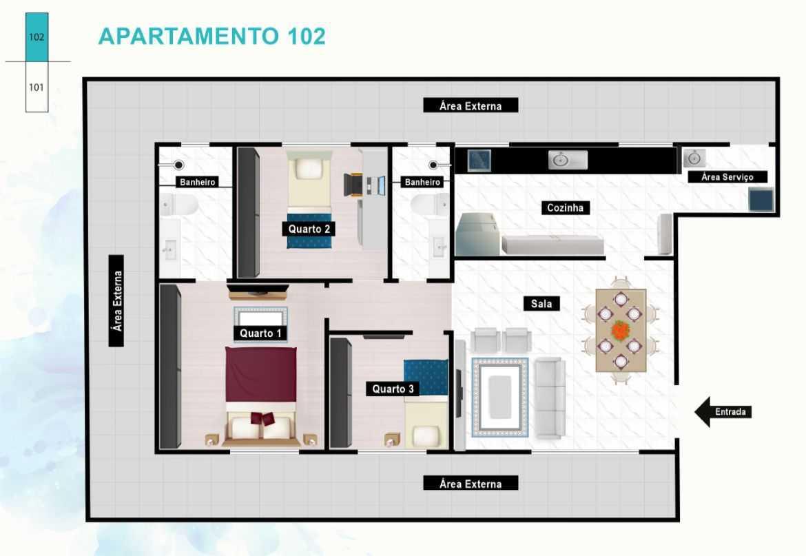 Apartamento, Alto Barroca, 3 Quartos, 1 Vaga, 1 Suíte