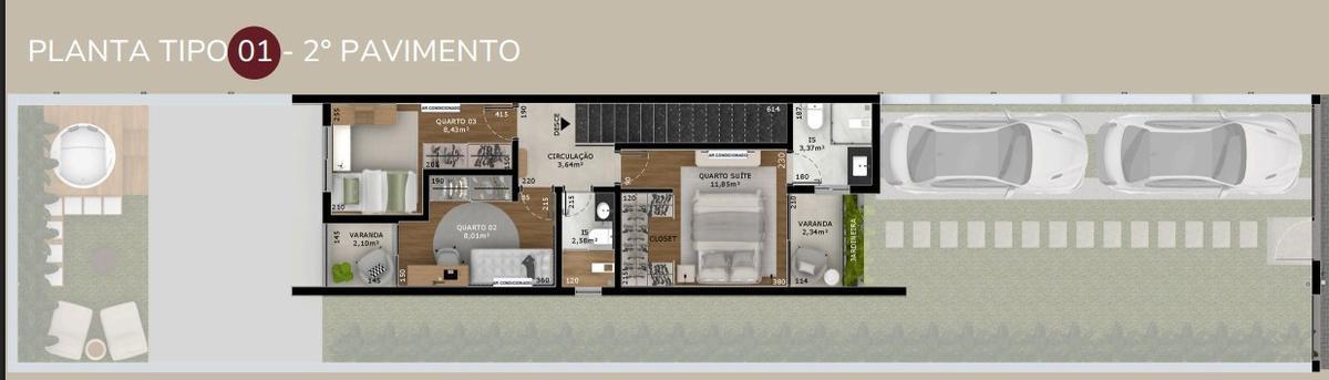 Casa, Céu Azul, 3 Quartos, 2 Vagas, 1 Suíte