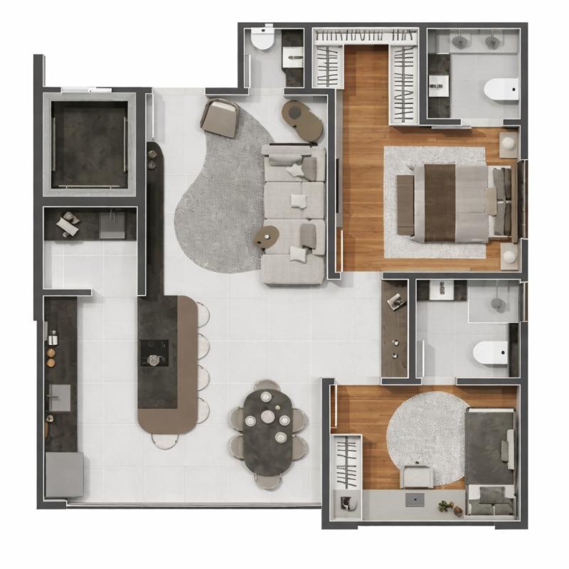 Apartamento, Santo Antônio, 2 Quartos, 2 Vagas, 1 Suíte