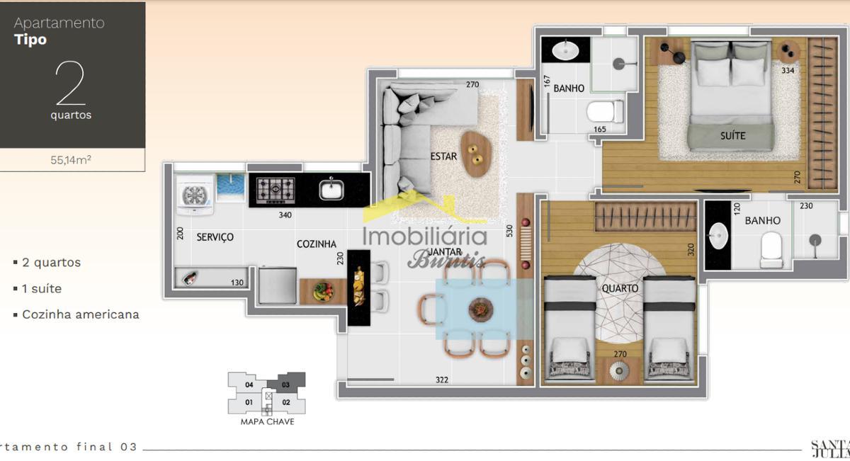 Apartamento, Buritis, 2 Quartos, 2 Vagas, 1 Suíte