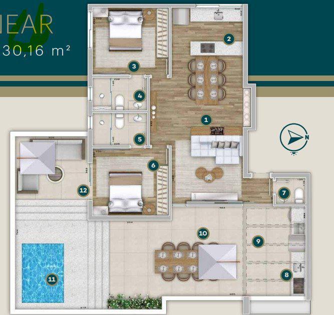 Cobertura, Estoril, 2 Quartos, 2 Vagas, 2 Suítes