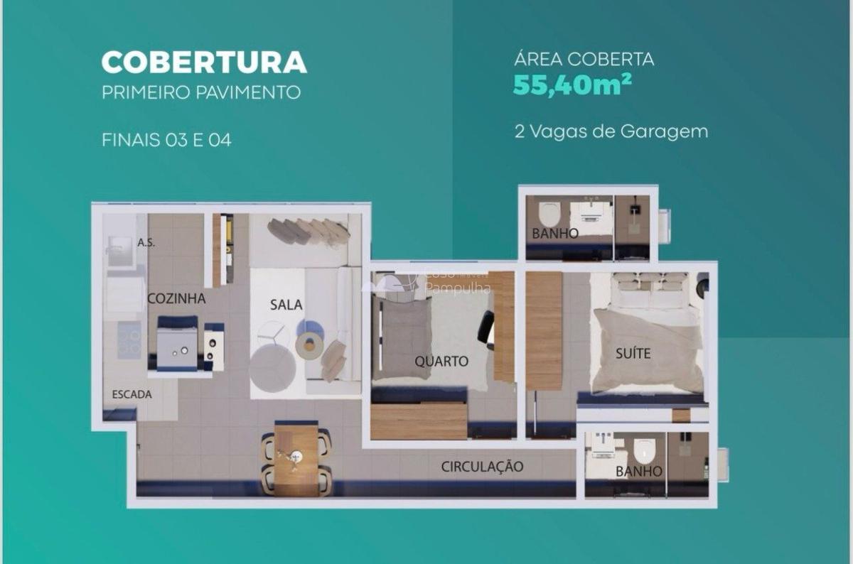 Apartamento, Santa Mônica, 3 Quartos, 2 Vagas, 1 Suíte