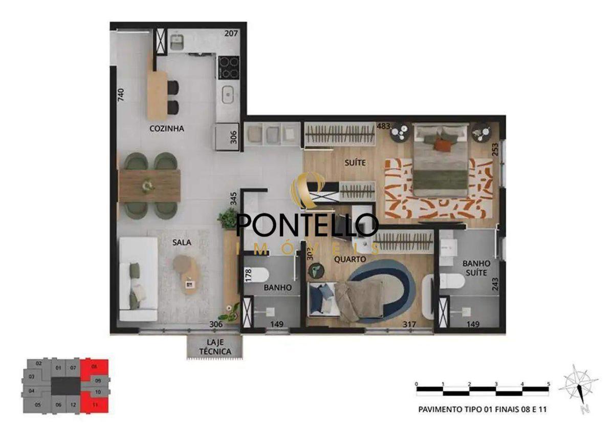 Apartamento, Vale do Sereno, 1 Quarto, 1 Vaga, 1 Suíte