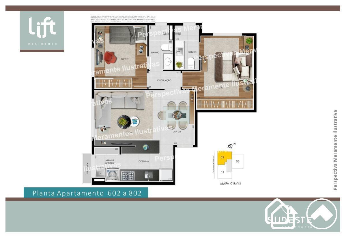 Apartamento, Serra, 2 Quartos, 2 Vagas, 1 Suíte