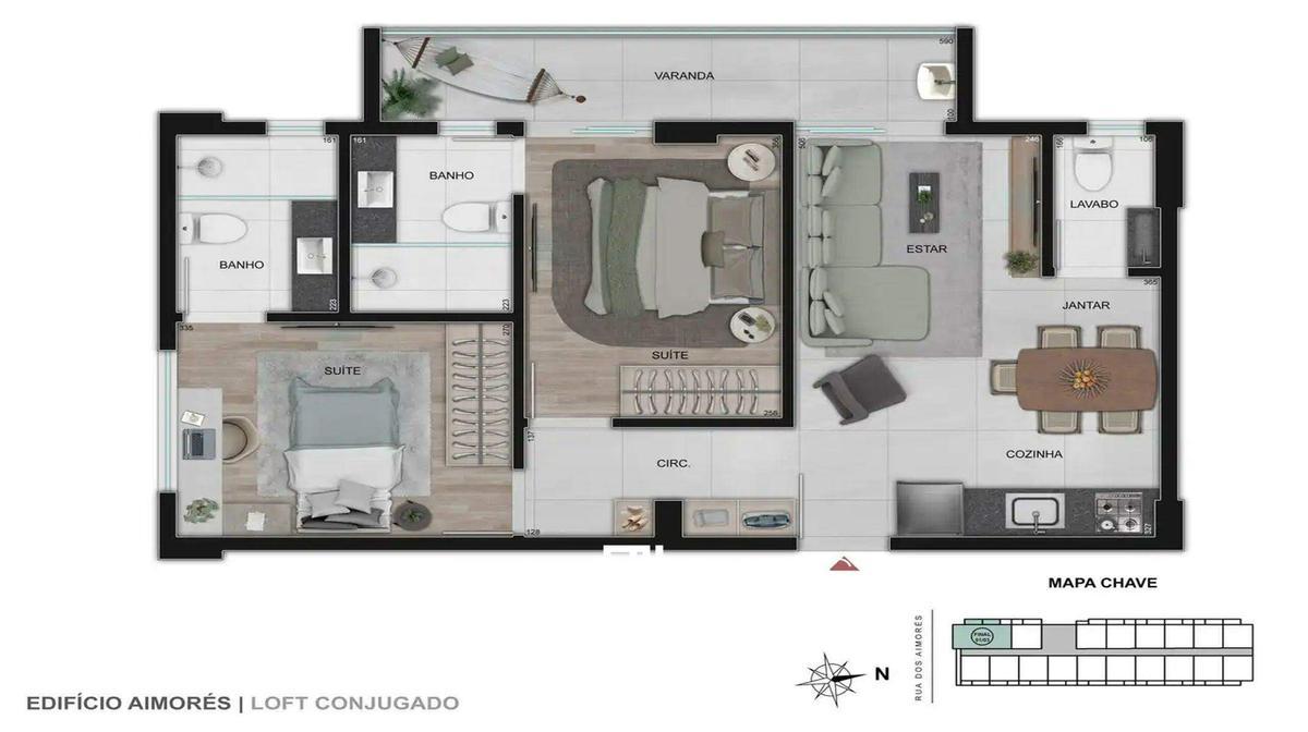 Apartamento, Boa Viagem, 1 Quarto, 0 Vaga, 1 Suíte