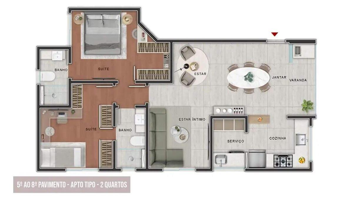 Apartamento, Sion, 3 Quartos, 2 Vagas, 2 Suítes