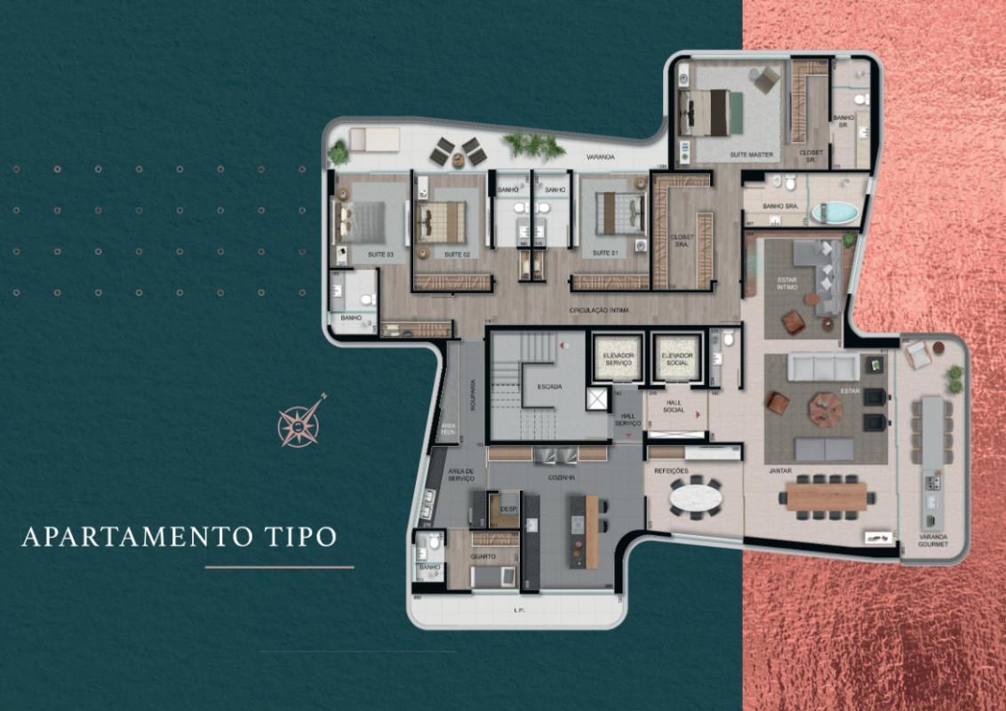 Apartamento, Vale do Sereno, 4 Quartos, 4 Vagas, 4 Suítes