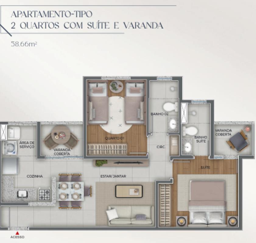 Apartamento, Coração Eucarístico, 3 Quartos, 2 Vagas, 1 Suíte
