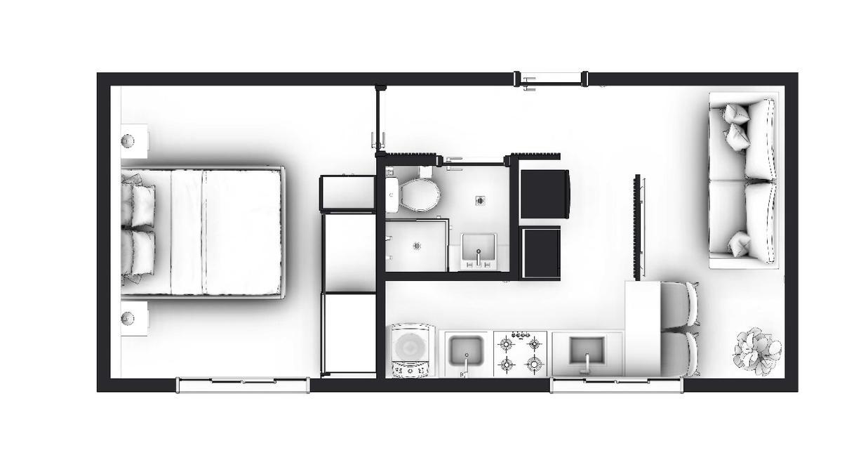 Apartamento, Pedro II, 2 Quartos, 0 Vaga