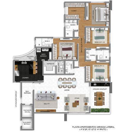 Apartamento, Fonte Grande, 4 Quartos, 4 Vagas, 2 Suítes