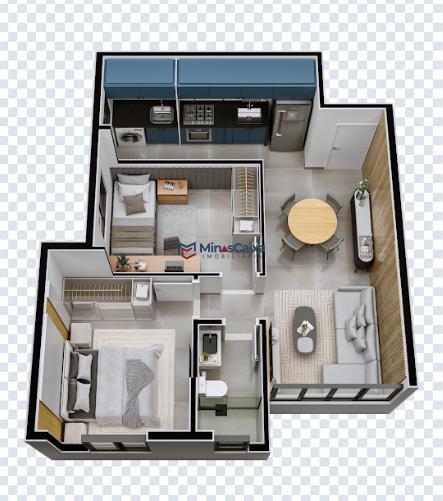 Apartamento, Cidade Nobre, 1 Quarto, 1 Vaga, 1 Suíte