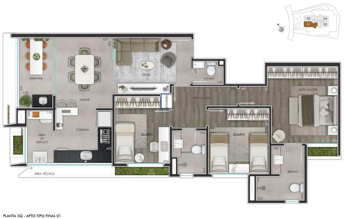 Apartamento, Sion, 3 Quartos, 2 Vagas, 1 Suíte