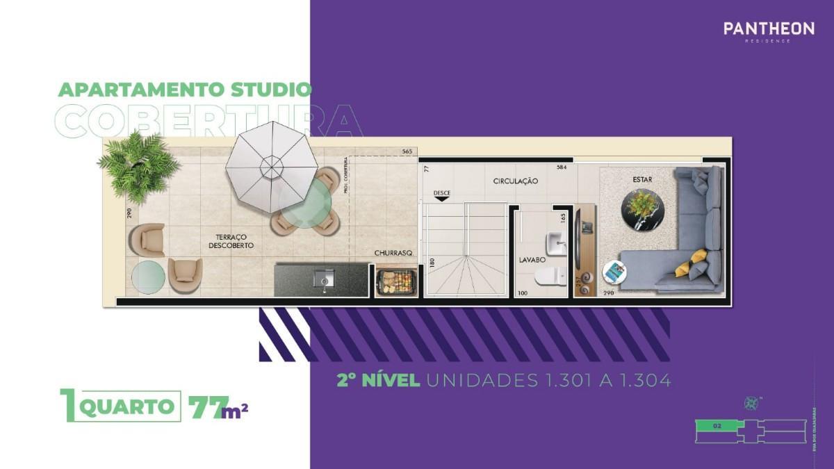 Apartamento, Barro Preto, 1 Quarto, 1 Vaga