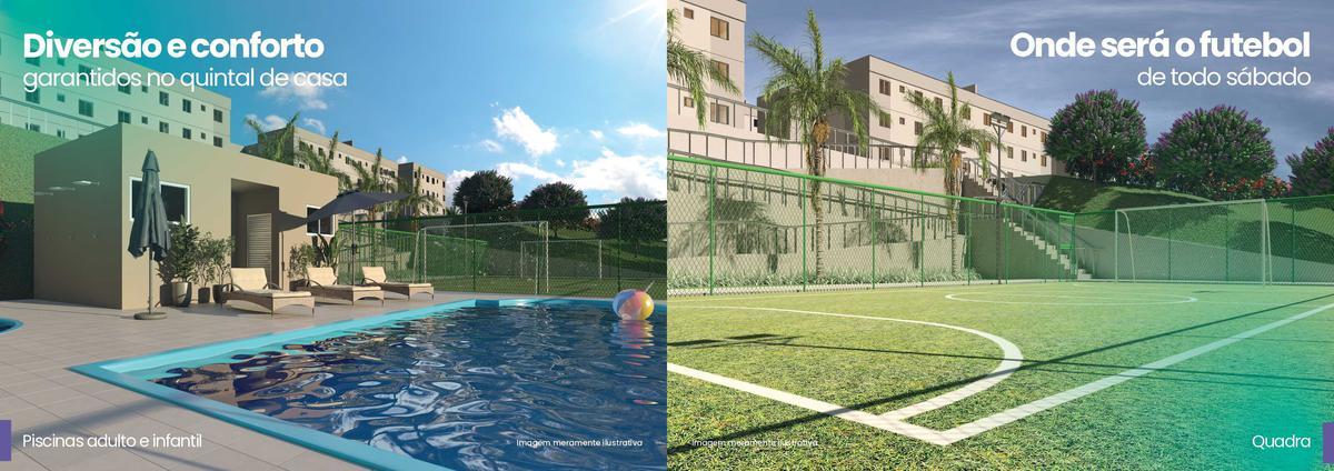 Apartamento, Justinópolis, 2 Quartos, 1 Vaga