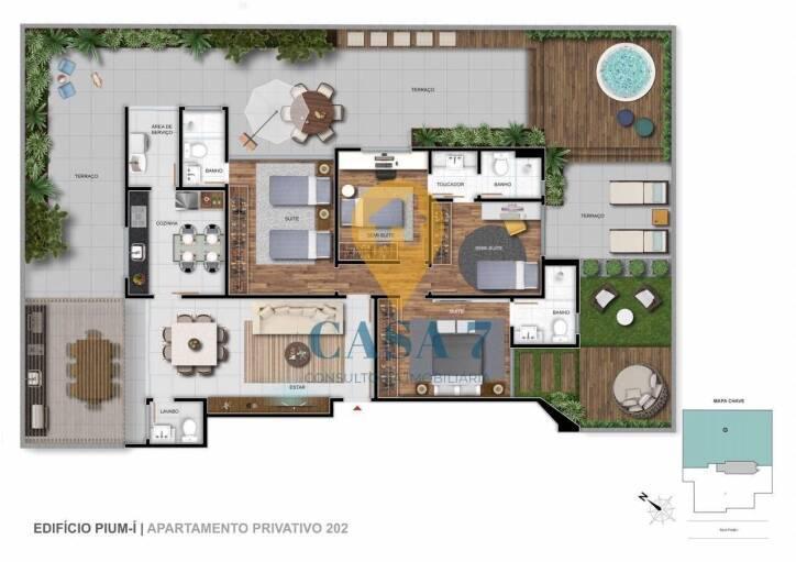 Apartamento, Cruzeiro, 3 Quartos, 0 Vaga, 1 Suíte