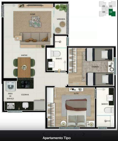 Apartamento, Buritis, 2 Quartos, 2 Vagas, 1 Suíte