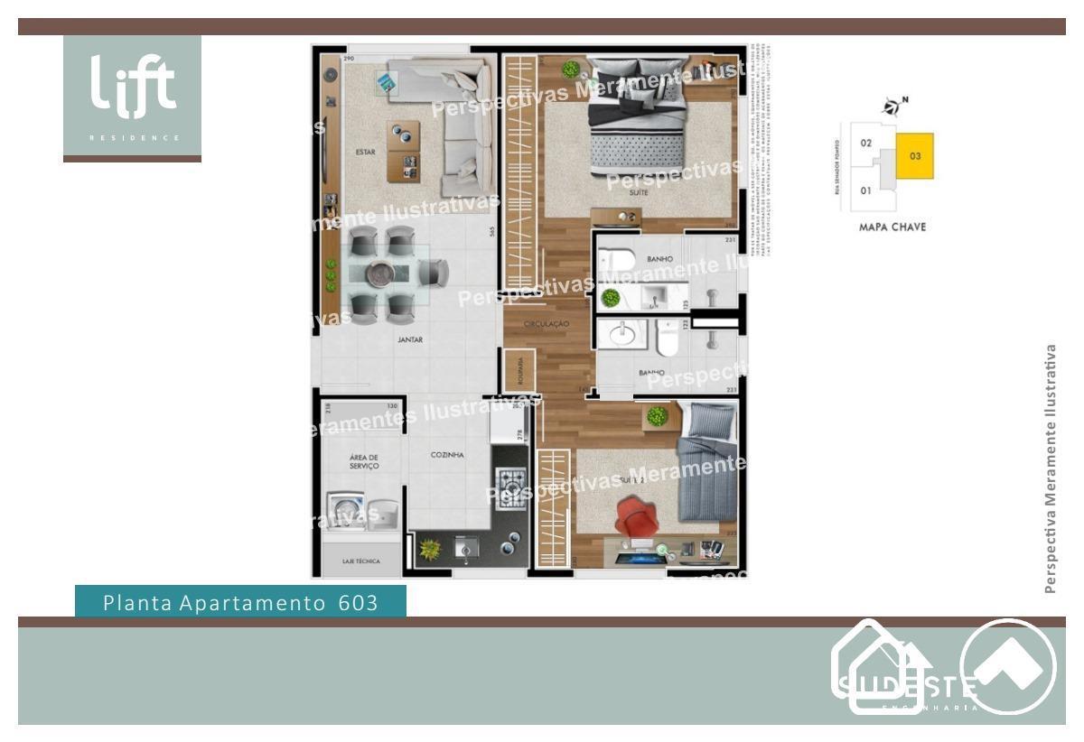 Apartamento, Serra, 2 Quartos, 2 Vagas, 1 Suíte