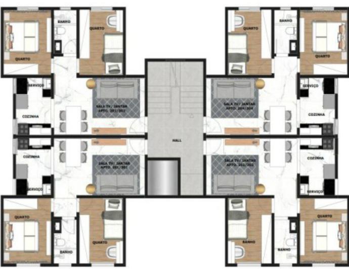Apartamento, Santa Mônica, 2 Quartos, 2 Vagas