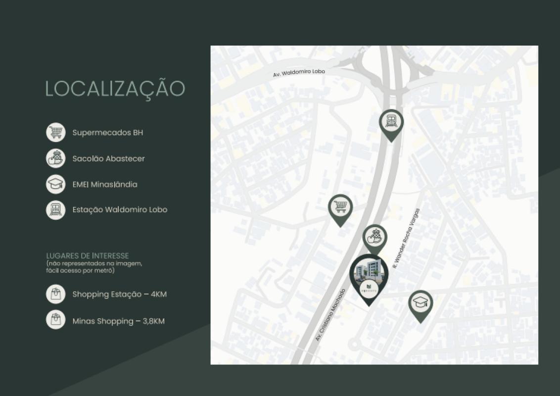 Apartamento, Minaslândia (p Maio), 2 Quartos, 2 Vagas