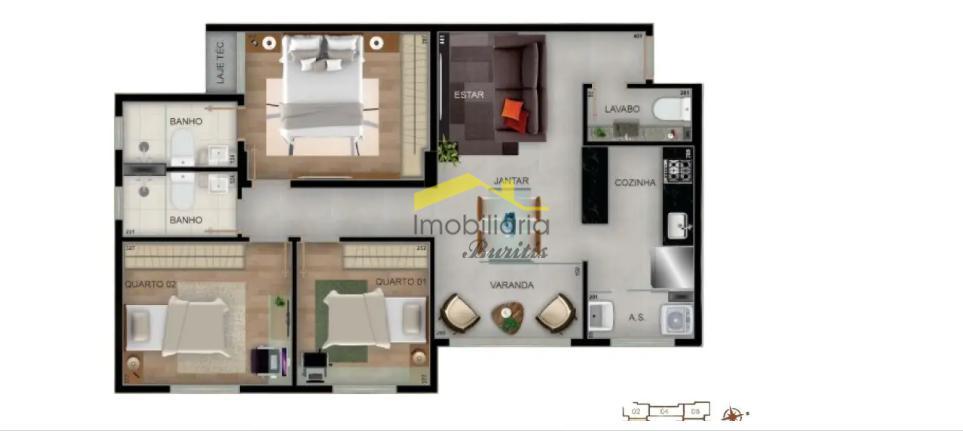 Apartamento, Buritis, 3 Quartos, 2 Vagas, 1 Suíte