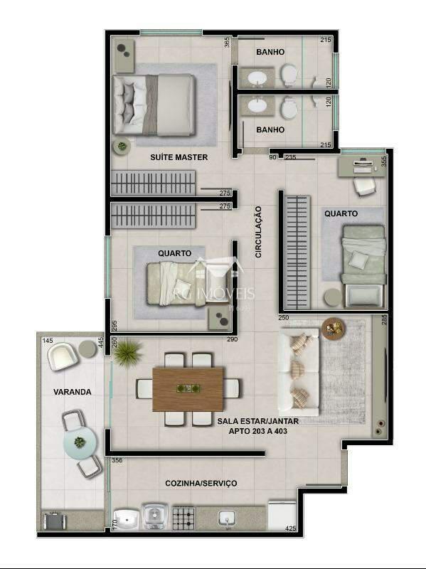 Apartamento, Jardim Industrial, 2 Quartos, 2 Vagas, 1 Suíte