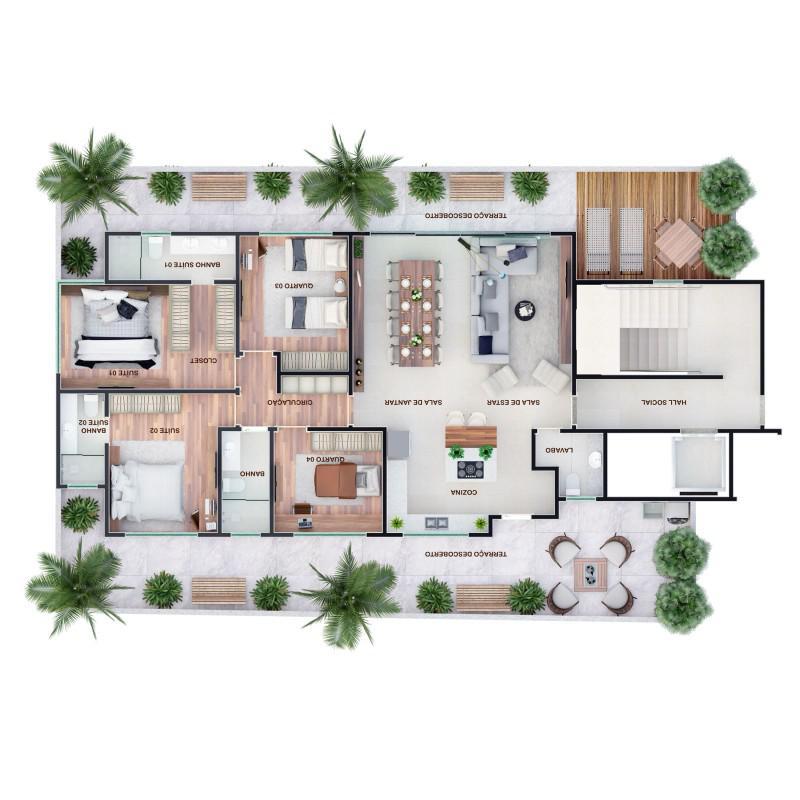 Apartamento, Ouro Preto, 4 Quartos, 3 Vagas, 2 Suítes