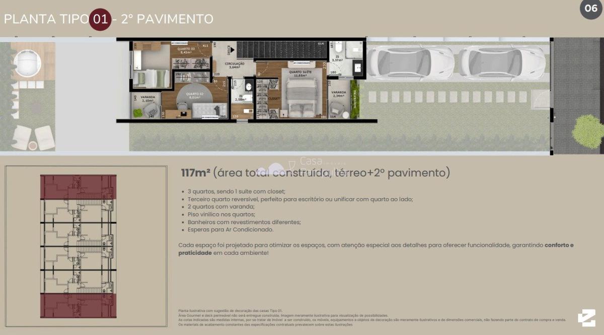 Casa, Céu Azul, 3 Quartos, 2 Vagas, 1 Suíte