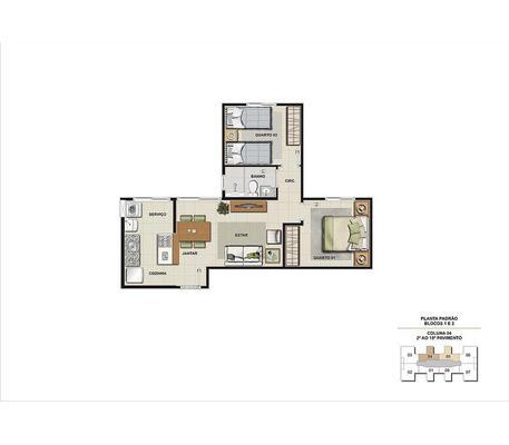 Apartamento, Palmeiras, 2 Quartos, 1 Vaga, 1 Suíte