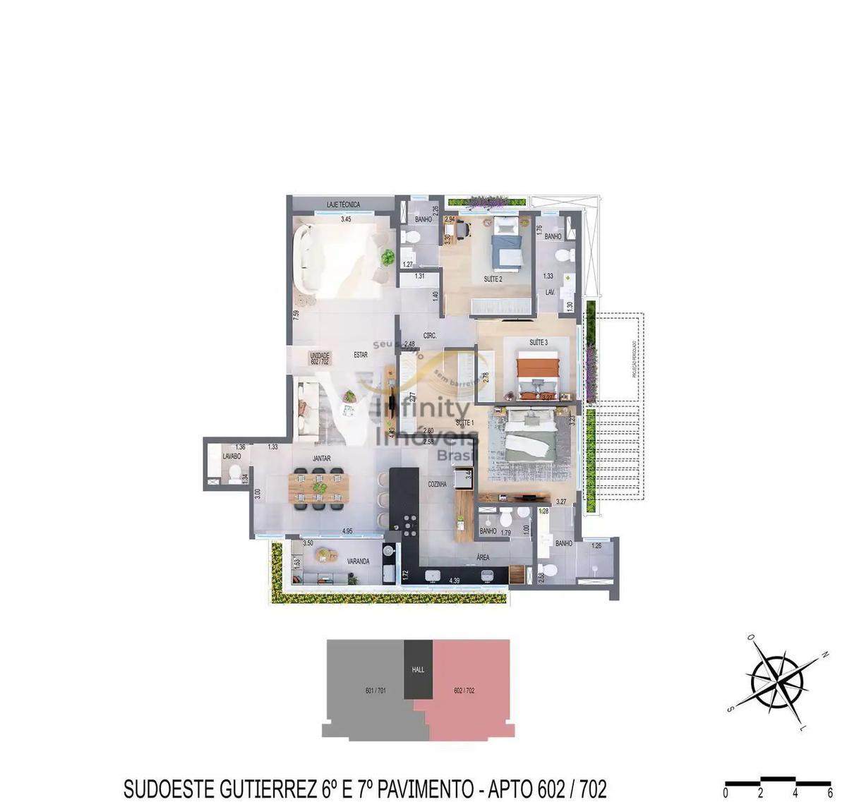 Apartamento, Gutierrez, 3 Quartos