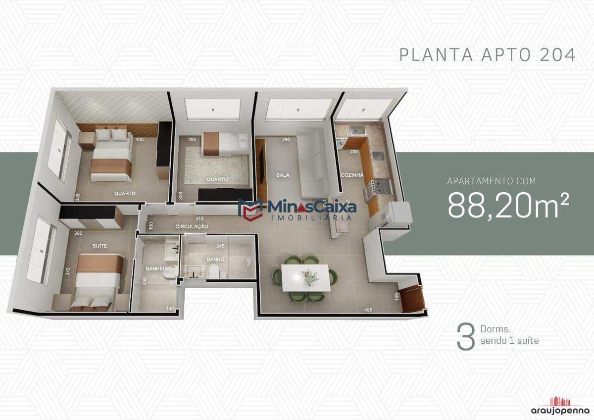 Apartamento, Vila dos Técnicos, 2 Quartos, 1 Vaga, 1 Suíte