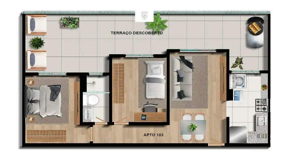 Apartamento, Gameleira, 2 Quartos, 1 Vaga