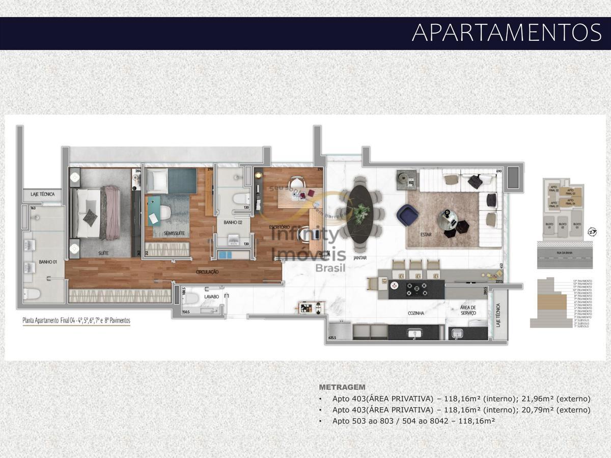Apartamento, Lourdes, 3 Quartos