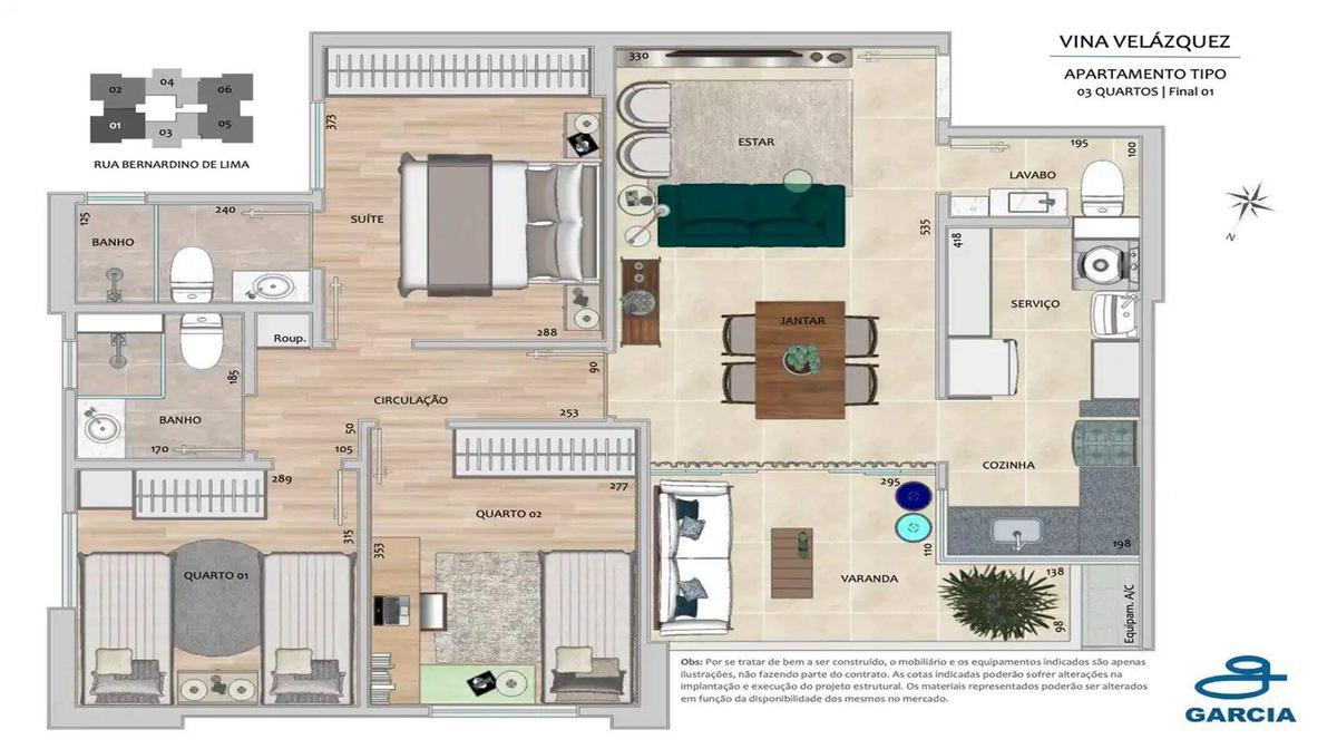 Apartamento, Gutierrez, 3 Quartos, 2 Vagas, 1 Suíte