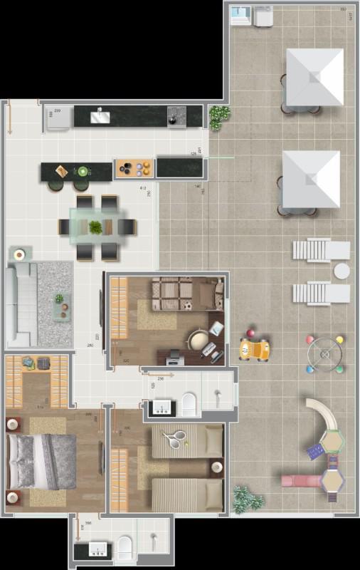 Cobertura, Sagrada Família, 3 Quartos, 3 Vagas, 1 Suíte