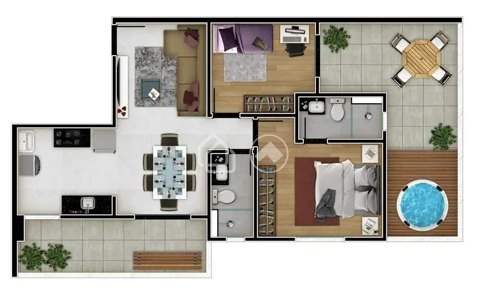 Apartamento, Alto Caiçaras, 2 Quartos, 1 Vaga, 1 Suíte