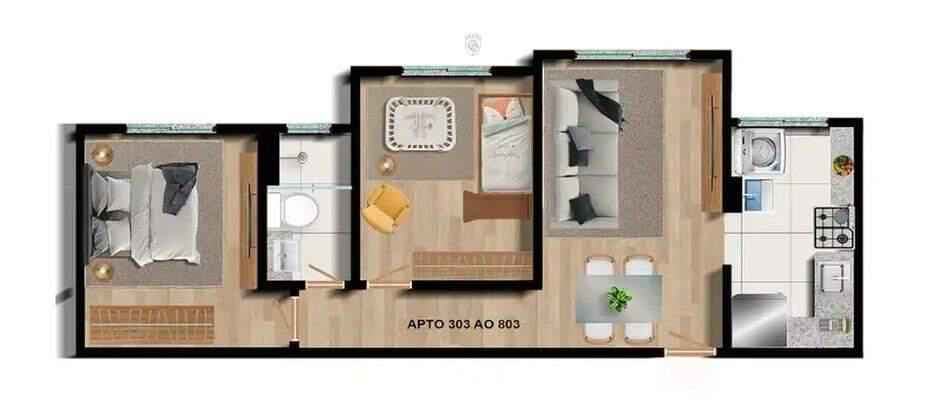 Apartamento, Gameleira, 2 Quartos, 1 Vaga