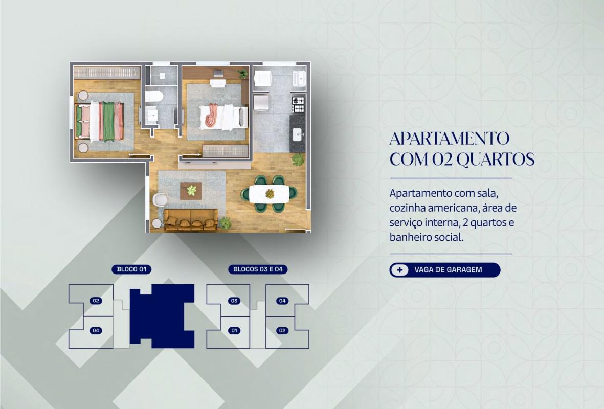 Apartamento, Boa Esperança, 2 Quartos, 1 Vaga