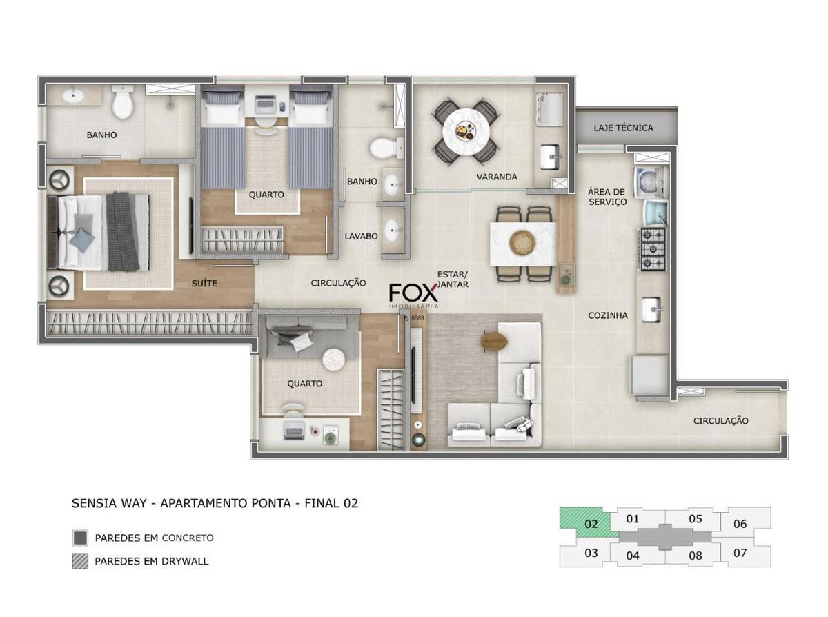 Apartamento, Estoril, 2 Quartos, 1 Vaga, 1 Suíte