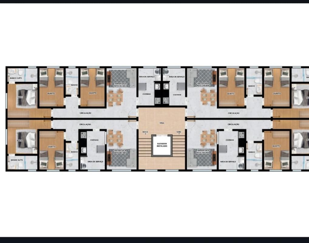 Apartamento, Darcy Vargas, 2 Quartos, 1 Vaga, 1 Suíte