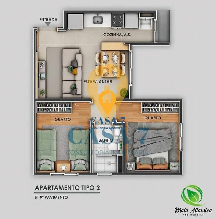 Apartamento, Carlos Prates, 2 Quartos, 1 Vaga