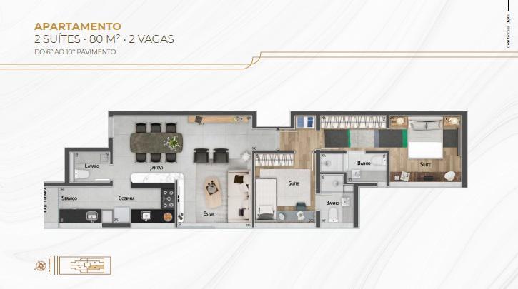 Apartamento, Savassi, 2 Quartos, 2 Vagas, 2 Suítes