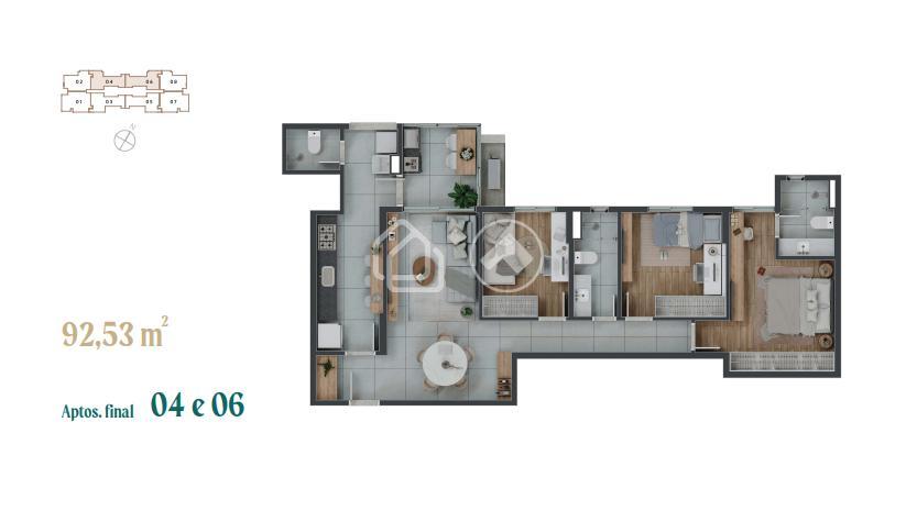 Apartamento, Serra do Curral Del Rey, 4 Quartos, 3 Vagas, 2 Suítes