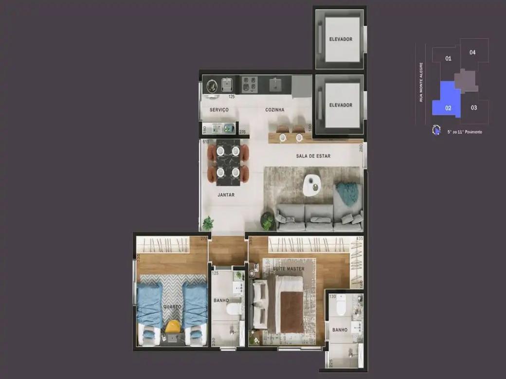 Cobertura, São Lucas, 2 Quartos, 3 Vagas, 1 Suíte