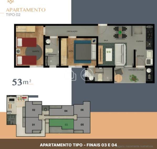 Apartamento, Castelo, 2 Quartos, 1 Vaga, 1 Suíte
