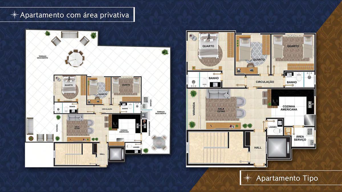 Apartamento, Caiçaras, 3 Quartos, 3 Vagas, 1 Suíte