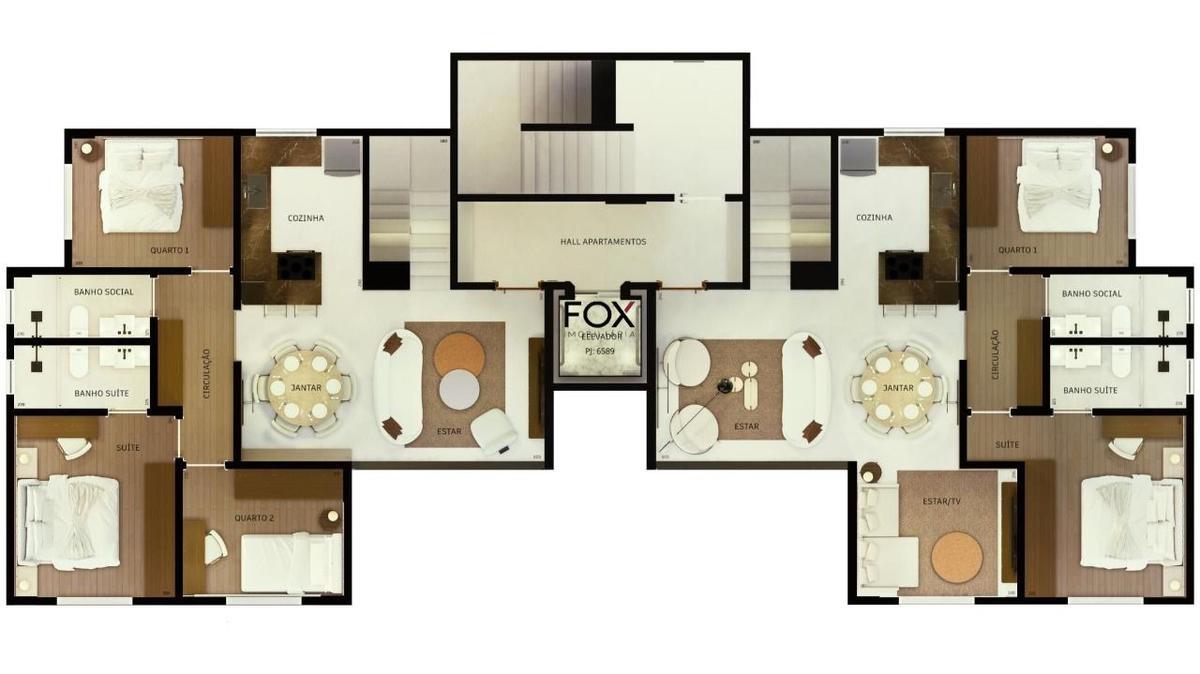 Apartamento, Cidade Jardim, 3 Quartos, 2 Vagas, 1 Suíte