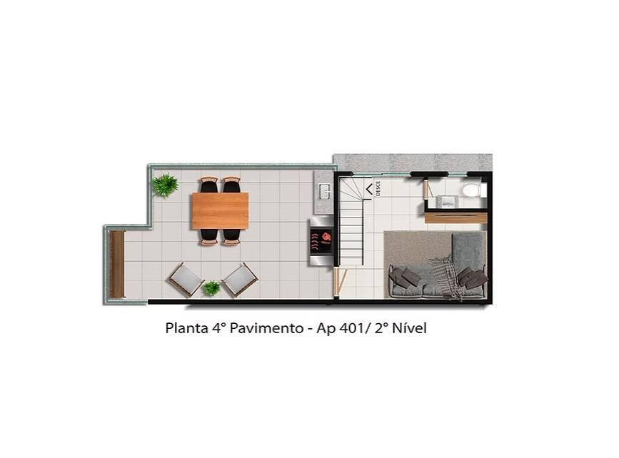 Cobertura, União, 2 Quartos, 1 Vaga, 1 Suíte