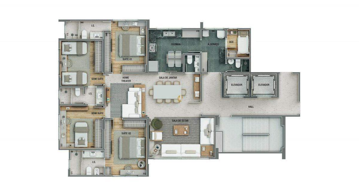 Apartamento, Sion, 4 Quartos, 3 Vagas, 2 Suítes